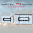 thumbnail image 3 of LEADZM Ultra-Slim TV Wall Mount for 32-70" Screens - 50kg Capacity, VESA 600x400, Low-Profile Black Design, 3 of 8