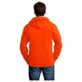 thumbnail image 4 of Port & Company PC90ZHT Mens Essential Fleece Full-Zip Hooded Sweatshirt, Safety Orange - 2XL Tall, 4 of 6
