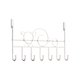 thumbnail image 2 of Gancho metálico para puertas - Estantes colgantes en forma de U blancas y marrones para la organización de la cocina del dormitorio, estantería para colgadoras de puerta sin agujeros de 16,14x8,66, 2 of 6