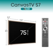 Hisense 75-Inch Class QLED 4K S7N CanvasTV Series Dolby Vision HDR Google Smart TV (75S7N) - 144Hz, Art Mode, Anti-Glare Panel, Hi-Matte Display, UltraSlim Wall Mount & Frame Included