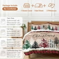 thumbnail image 6 of Merry Christmas Bedding Duvet Cover Set King 4 Pieces Xmas Tree Snowflake Red Buffalo Plaid Wood Grain Bedding Set with Zipper Closure,1 Comforter Cover 92x106 Inches 1 Flat Sheet & 2 Pillow Cases, 6 of 7