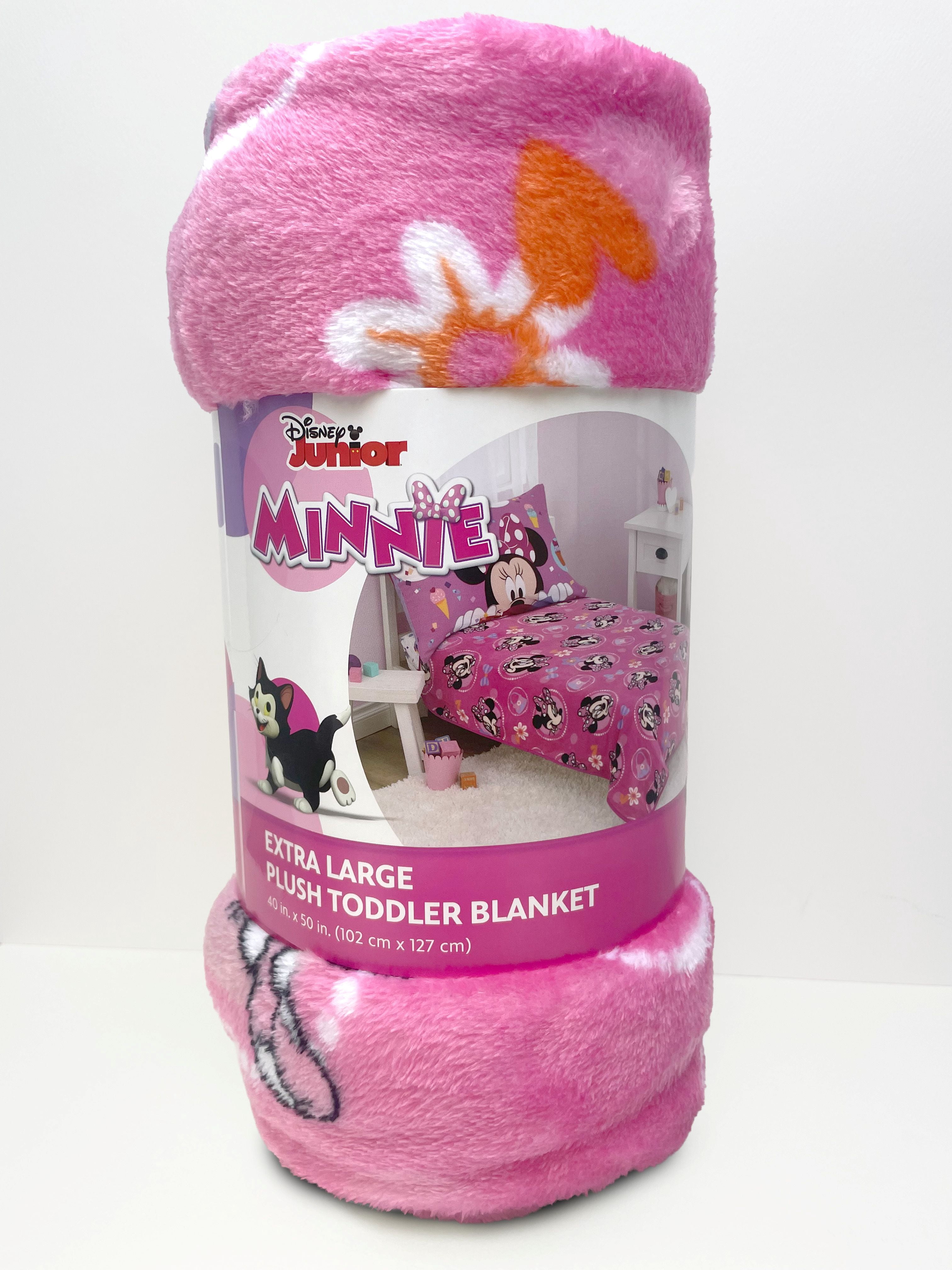 Disney Minnie Mouse Plush Toddler Blanket, Pink, 40"x50", Girl