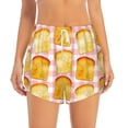 thumbnail image 2 of Rateoe Tasty Toasts Printed 2 in 1 Women's Workout Shorts for Athletic Gym Running Shorts with Phone Pockets-XX-Large, 2 of 7