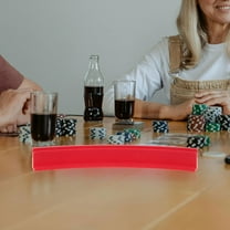 UPGRATOR Domino Tray for Gaming Accessories 1Pcs Plastic Rectangular 13.4X1.8X1.6in