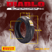Pirelli 180/55-17 W Rear Tire