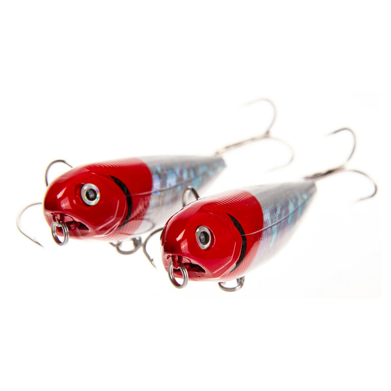 Ozark Trails Hard Plastic Saltwater Inshore Walking Mullet Fishing Lures, 2-Pack. Painted in Fish Attracting Colors.