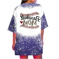 thumbnail image 5 of Fiudx Liquidación de Ahorros de Verano Camiseta Larga de Manga Corta con Cuello Redondo y Estampado Informal de Béisbol para Mujer, 5 of 5