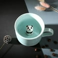 thumbnail image 3 of 2x 3D Coffee Mug Animal Inside 7 ,Cute Cartoon Handmade Ceramics Cup,Christmas, 3 of 8