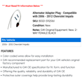 thumbnail image 2 of Alternator Adapter Plug - Compatible with 2006 - 2012 Chevy Impala 2007 2008 2009 2010 2011, 2 of 2