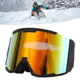 thumbnail image 4 of Skiing Protection Goggles, Scratch Proof Anti Fog Oversized OTG Design Air  System Ski Goggles  For Skating Black Frame Grey Lens,Black Frame Silver Lens,Black Frame Red Lens,Red, 4 of 8