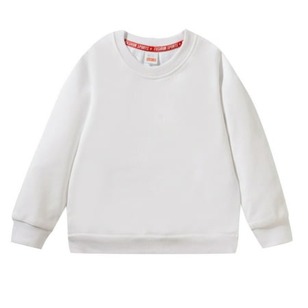

Kids Child Toddler Baby Boys Girls Solid Patchwork Long Sleeve Cotton Round Collar Sweatshirt Pullover Tops Outfits Clothes