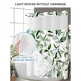 thumbnail image 4 of No Hook Shower Curtain with Snap in Liner,Spring Watercolor Eucalyptus Leaf Waterproof Bath Curtain Double Layers with See Through Top Window,Farm Ombre Green Leaves Hotel Shower Curtains 36x72in, 4 of 9