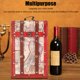 thumbnail image 4 of Caja De Vino, Correas De Equipaje De Piel Sintética, 2 Botellas, Diseño De Mapa Vintage, Caja De Botella De Vino Antigua, Hebillas De Latón Con Tapa Y Asa Para Cumpleaños, 4 of 7