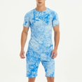 thumbnail image 4 of Vedolay Short Outfits Men's Short Outfits 2 Piece Summer Tracksuit Shirt and Shorts Set, L, 4 of 4