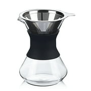 Borosilicate glass Coffee Maker 500ml Black rubber grip