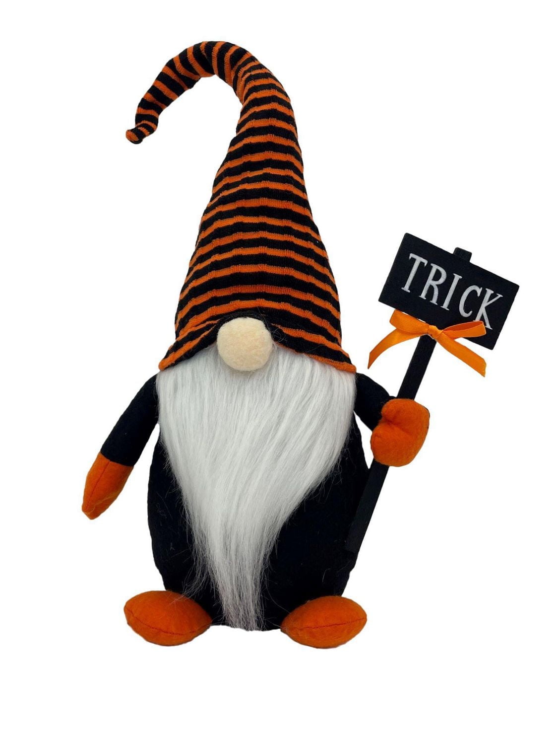 Way To Celebrate 12 Inch Halloween Gnome With Striped Hat, Halloween Decoration
