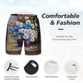 thumbnail image 4 of Kdxio Still Life Flowers Print Men'S Swim Trunks With Compression Liner 7 Inch Inseam Quick Dry Swim Shorts, 4 of 7