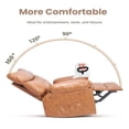 thumbnail image 4 of Danolapsi Oversized Wide Recliner Chair, Heat and Massage, PU Leather Large Manual Recliner for Adults, Easy Recline Mechanism and Comfort Lazy Chair with 1.5X Sponge Filling for Relaxation, 4 of 8