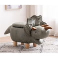 thumbnail image 2 of Home 2 Office Dean The Dinosaur Fabric Storage Ottoman/Stool in Gray/Natural, 2 of 6