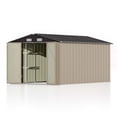 thumbnail image 2 of Patiowell 8 x 12 ft Outdoor Storage Shed with Detachable Storage Rack, Outdoor Storage Shed,Brown, 2 of 8