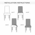 thumbnail image 3 of Enova Home Elegant Knitting Jacquard Box Cushion Chair Covers, Stretch Dining Chair Slipcover/Chair Protector Removable Washable (Set of 2, Grey), 3 of 5