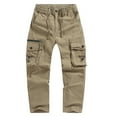thumbnail image 3 of Wrtxtat Wide Leg Sweatpants for Men Outdoor Athletic Running Hiking Cargo Pants with Multiple Zipper Pockets Khaki XL, 3 of 8