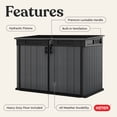 thumbnail image 5 of Keter Cortina Mega Storage Shed - Graphite, 5 of 22