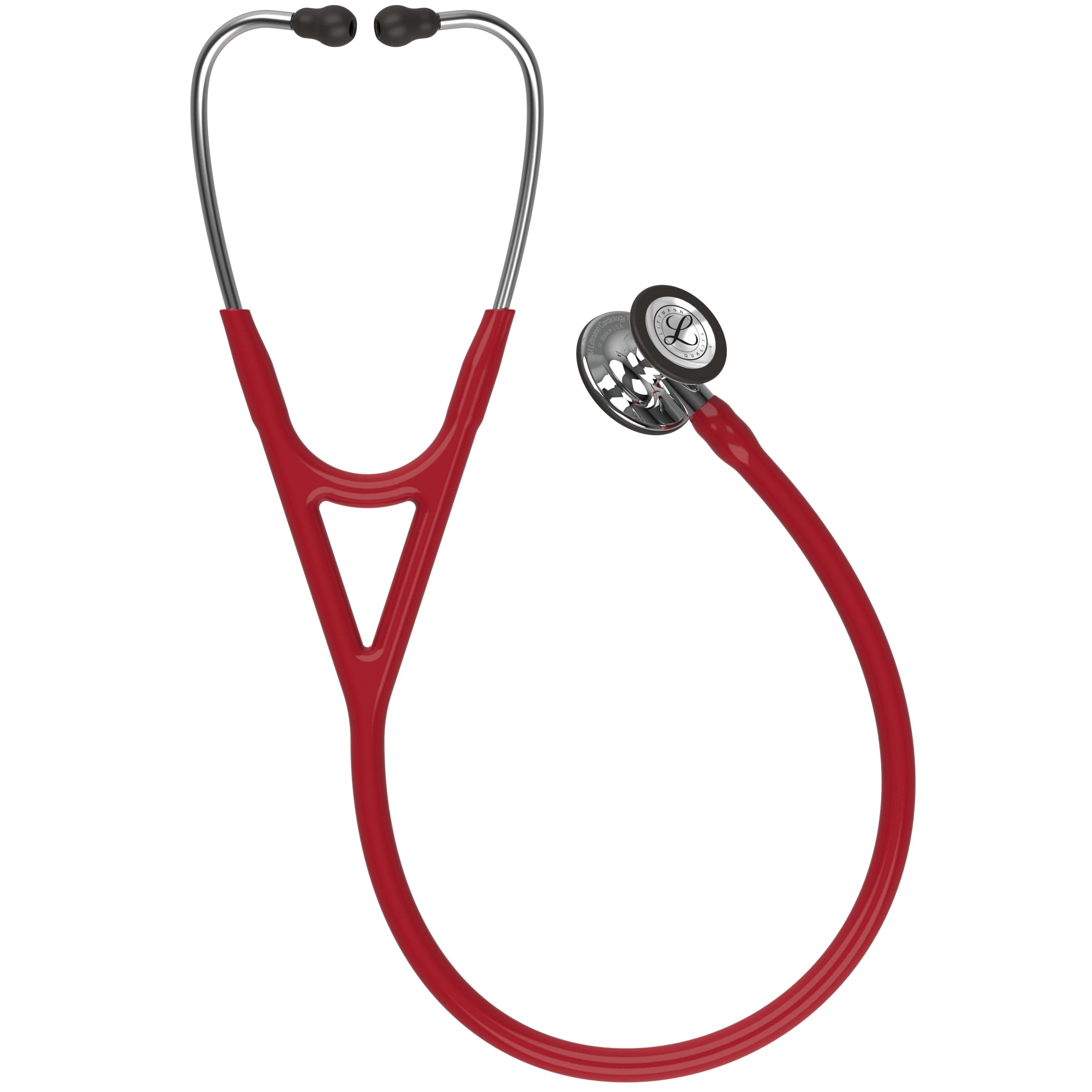 3M Littmann Cardiology IV Diagnostic Stethoscope, Stainless Steel Mirror-Finish Chestpiece, 27" Burgundy Tube, Mirror Stem