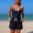 Black, variant on Naittoop One Piece Swimsuits for Women Casual Swim Romper Spaghetti Strap Sporty Full Coverage Bathing Suit with Built in Bra