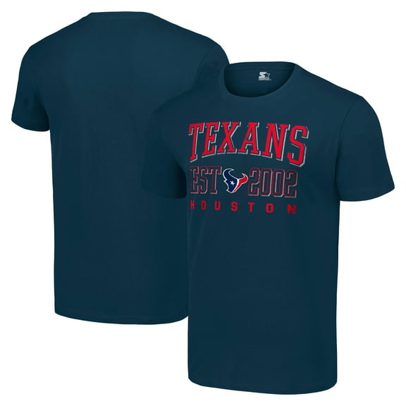 Men's Starter Navy Houston Texans Distressed Graphic T-Shirt