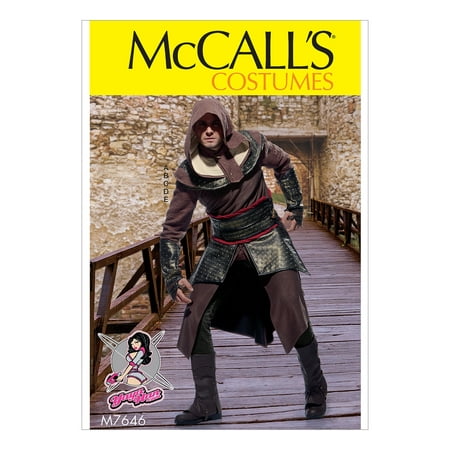 McCall's Sewing Pattern Men's Tunic, Top, Capelet, Belt, and Gauntlets Costume-38-40-42-44