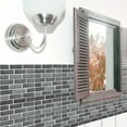 thumbnail image 6 of FUDAKUNA Self Adhesive PVC 12" x 12" Wallpaper Wall Sticker, 6 Pieces Gray Mosaic Brick Tile Backsplash, 6 of 8