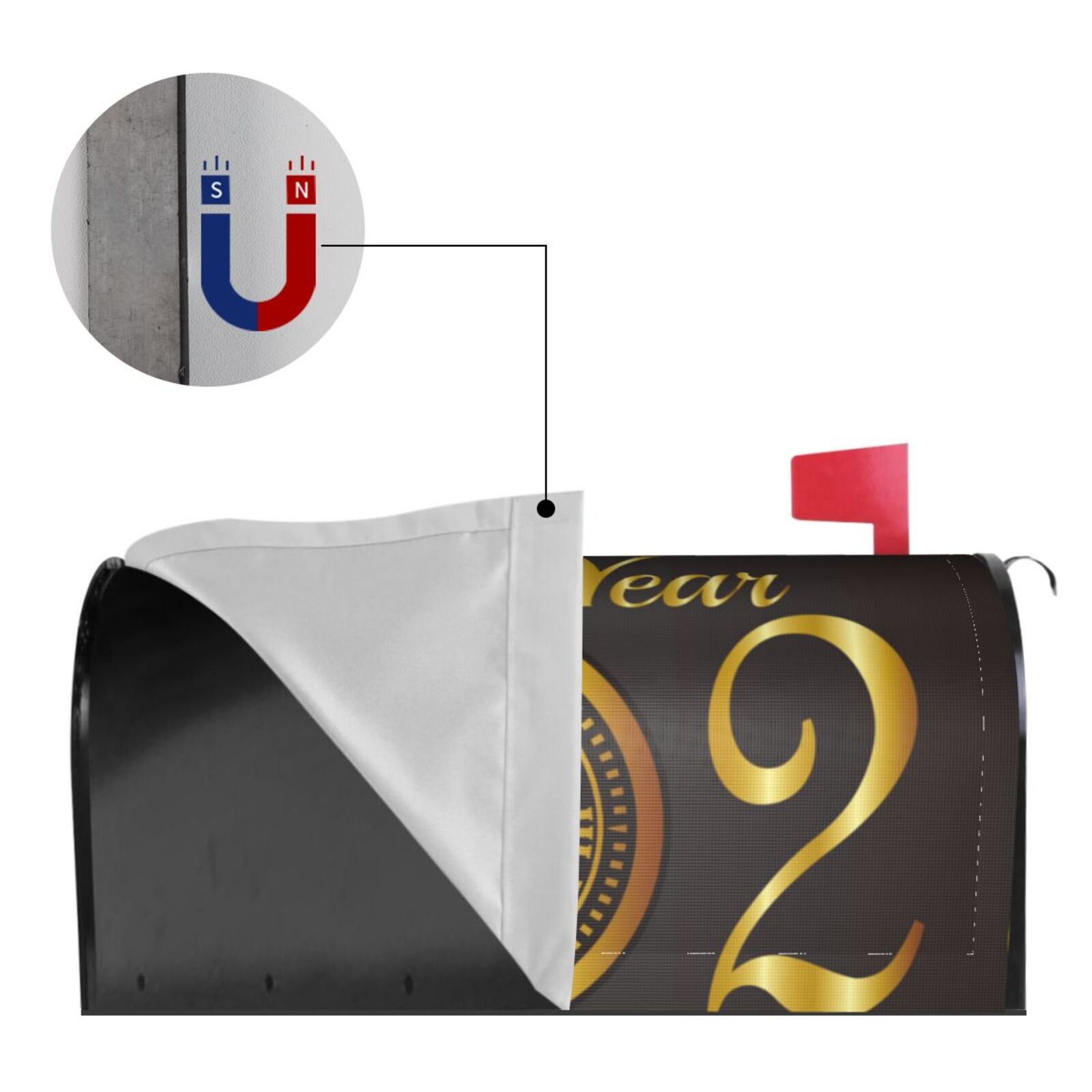 Kdxio Magnetic Mailbox Cover 21x18 in Mailbox Cover Outdoor Decoration Holiday Mailbox Covers for Home Garden Yard-21x18 in