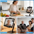 thumbnail image 2 of NACOOL Soporte port&aacute;til para Monitor, Soporte Ajustable en Altura tel&eacute;fono m&oacute;vil y Tableta, Base Grande Ajustable en M&uacute;ltiples &Aacute;ngulos para Panta, 2 of 9