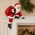 thumbnail image 4 of Santa Claus Door Topper Decoration, Resin Santa Climbing Door Frame Ornament with Gift Sack, Christmas Door Top Figurine for Xmas Home Wall Decor (Santa), 4 of 5