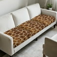 thumbnail image 3 of COEQINE Giraffe Print Stretch Couch Cushion Cover Fitted Sectional Sofa Slipcover with Elastic Bottom Armchair Couch Cover Replacement Furniture Protector, 3 Pieces, 3 of 8