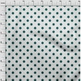 thumbnail image 3 of oneOone Viscose Chiffon Dark Teal Green Fabric Polka Dots Dots Sewing Material Print Fabric By The Yard 42 Inch Wide, 3 of 4