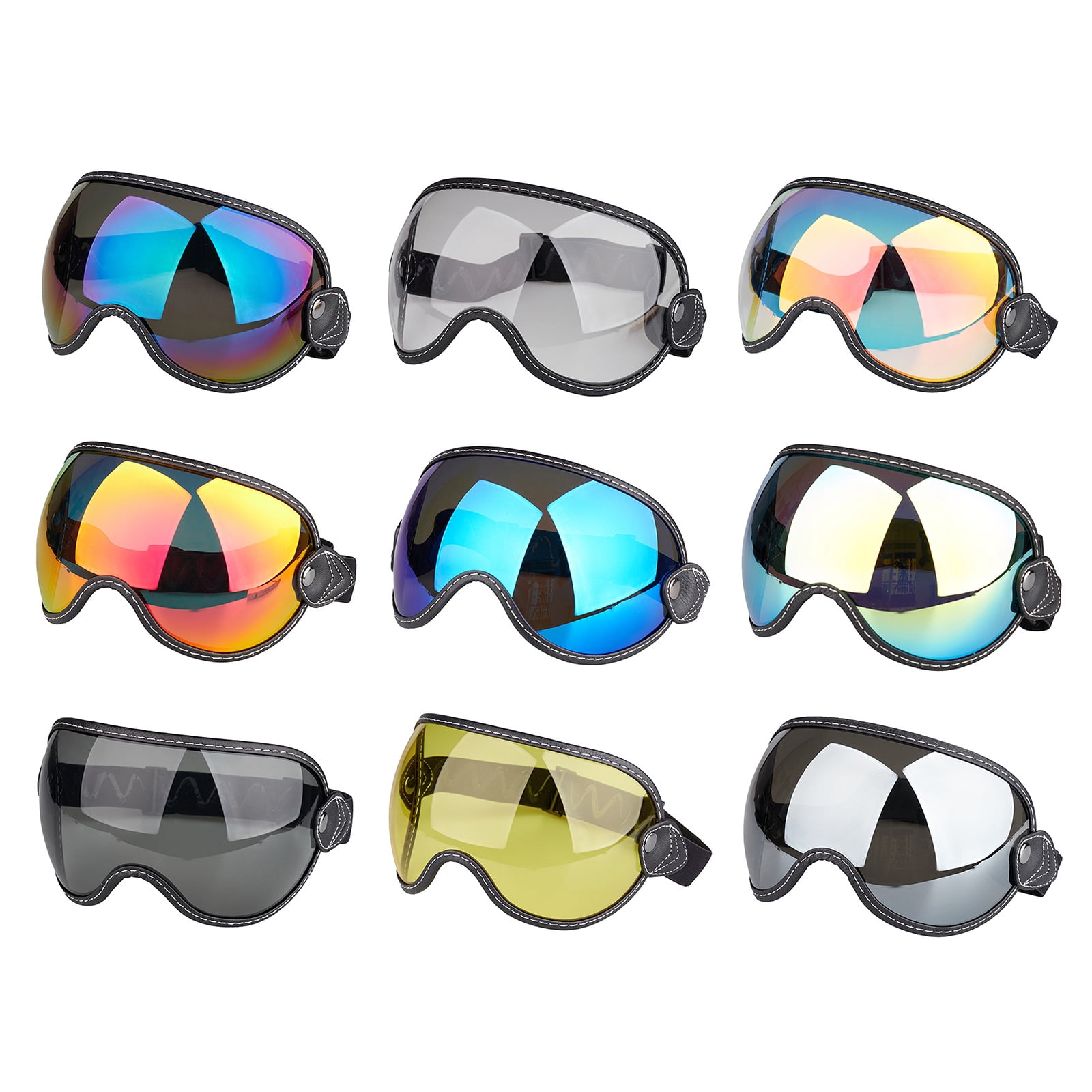 BIBABLYKE Motorcycle Riding Goggles Bubble Lens Windproof Riding Glasses Eye Protection Sunglasses Comfortable for Outdoor Sports