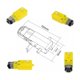 thumbnail image 2 of 10 Pieza Motorreductor Recto 48:1 Motor 2 Ejes Carro amarillo, 2 of 2
