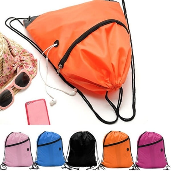 Women Backpack Handbag Cinch Sack Gym Pack Canvas Storage Bag Drawstring Bags