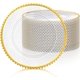 thumbnail image 1 of Paquete de 12 platos de carga transparentes a granel de plástico redondo de 13 pulgadas con abalorio redondas de acrílico de grano esmerilado, platos de servicio decorativos para bodas, 1 of 7