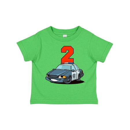 

Inktastic 2nd Birthday Police Car Gift Toddler Boy or Toddler Girl T-Shirt