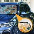 thumbnail image 3 of Yayeee Car Windshield Sun Shade Universal Fit Front Visor Protector, Orange Leaves, 3 of 8