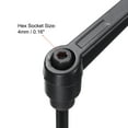 thumbnail image 4 of Uxcell Handles Adjustable Clamping Lever Push Button Ratchet Male Threaded Stud 2 Pack M8 x 70mm Black, 4 of 6