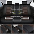 thumbnail image 5 of Car Seat Cover for TOYOTA AVALON 2013, Black and Brown Car Seat Covers, Faux Leather Full Set of 5 Seats With Lumbar Support Protect and Upgrade Seats, Protect Car Seats, 5 of 7