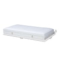 thumbnail image 6 of Baxton Studio Mariana Classic and Traditional White Finished Wood Twin Size Trundle, 6 of 6