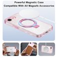 thumbnail image 3 of AVOCASE for iPhone 16e Case 2025,with Magnetic Invisible Ring Stand [Compatible with MagSafe],Rugged Slim Shockproof Marble Pattern Design Case for Women Men Girls,Pink Clear/Glitter, 3 of 8