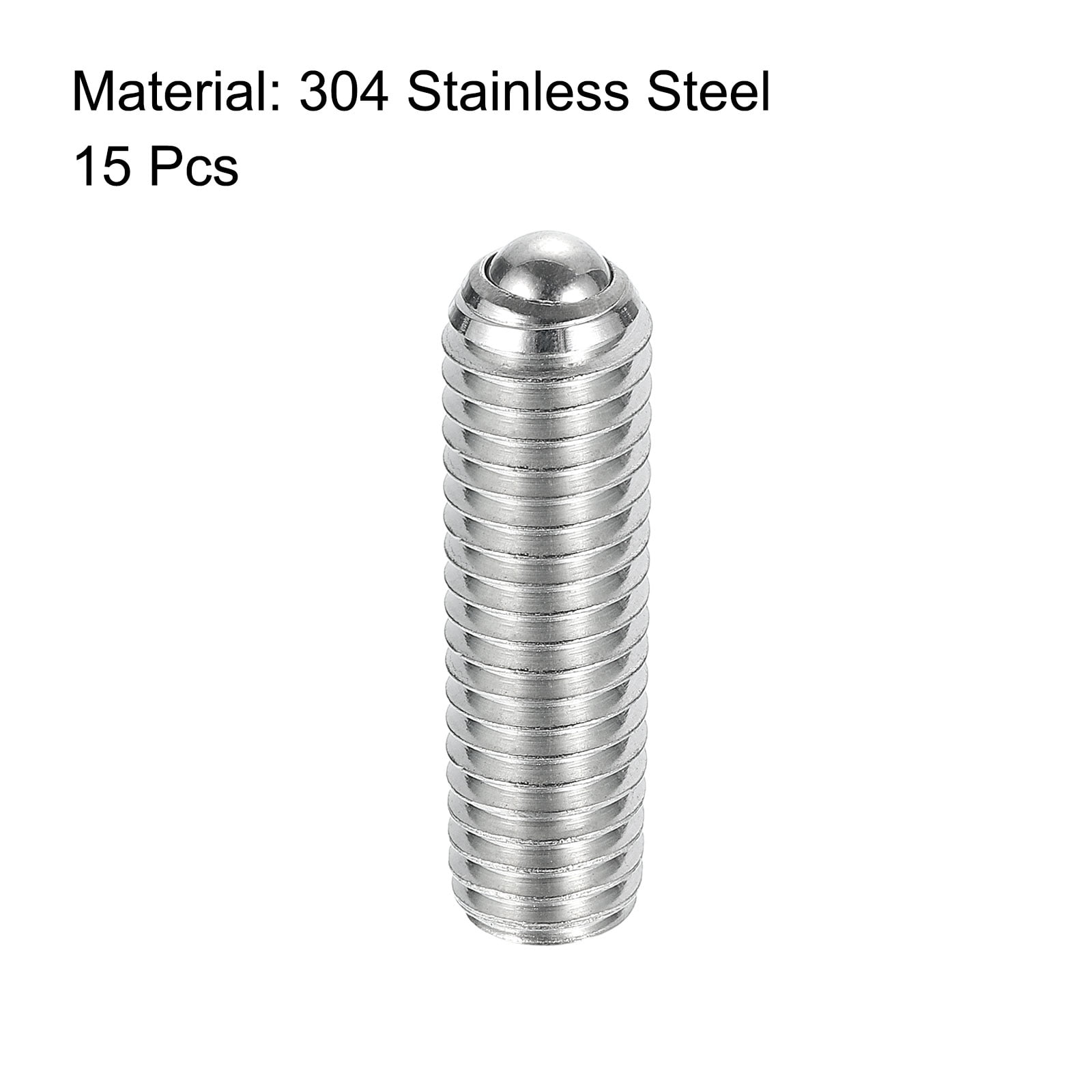 Ball Point Set Screws, M8 x 30mm 304 Stainless Steel Metric Spring Hex Socket Screw 15pack