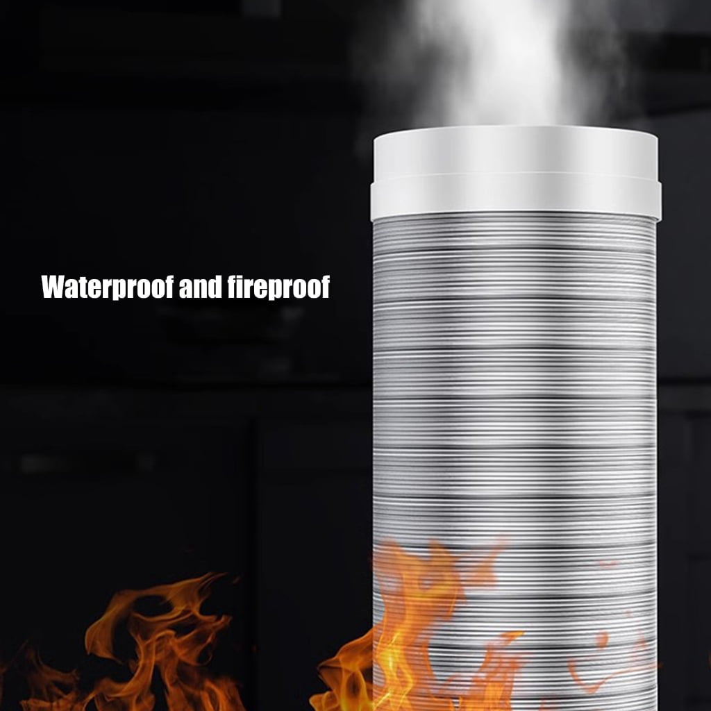 WINDLAND Aluminum Smog Pipe Semi-Flexible Ventilation Duct Bathroom Exhaust Fan Hose