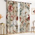 thumbnail image 5 of Tchckioa Beige Boho Floral Blackout Curtains for Living Room,Grommet Window Drapes,2 Panels 52x84, 5 of 6